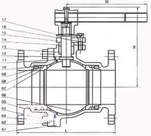 浮動球閥結(jié)構(gòu)圖